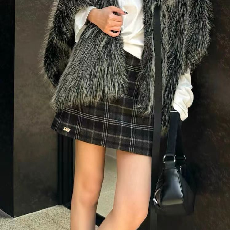 【CNLEEWEI 设计师品牌】SND AW24 复古红格短裙