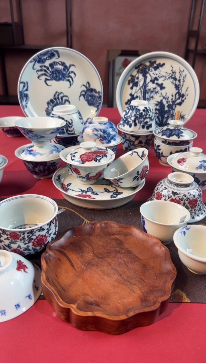摆件陶景德镇手工手绘茶器5601