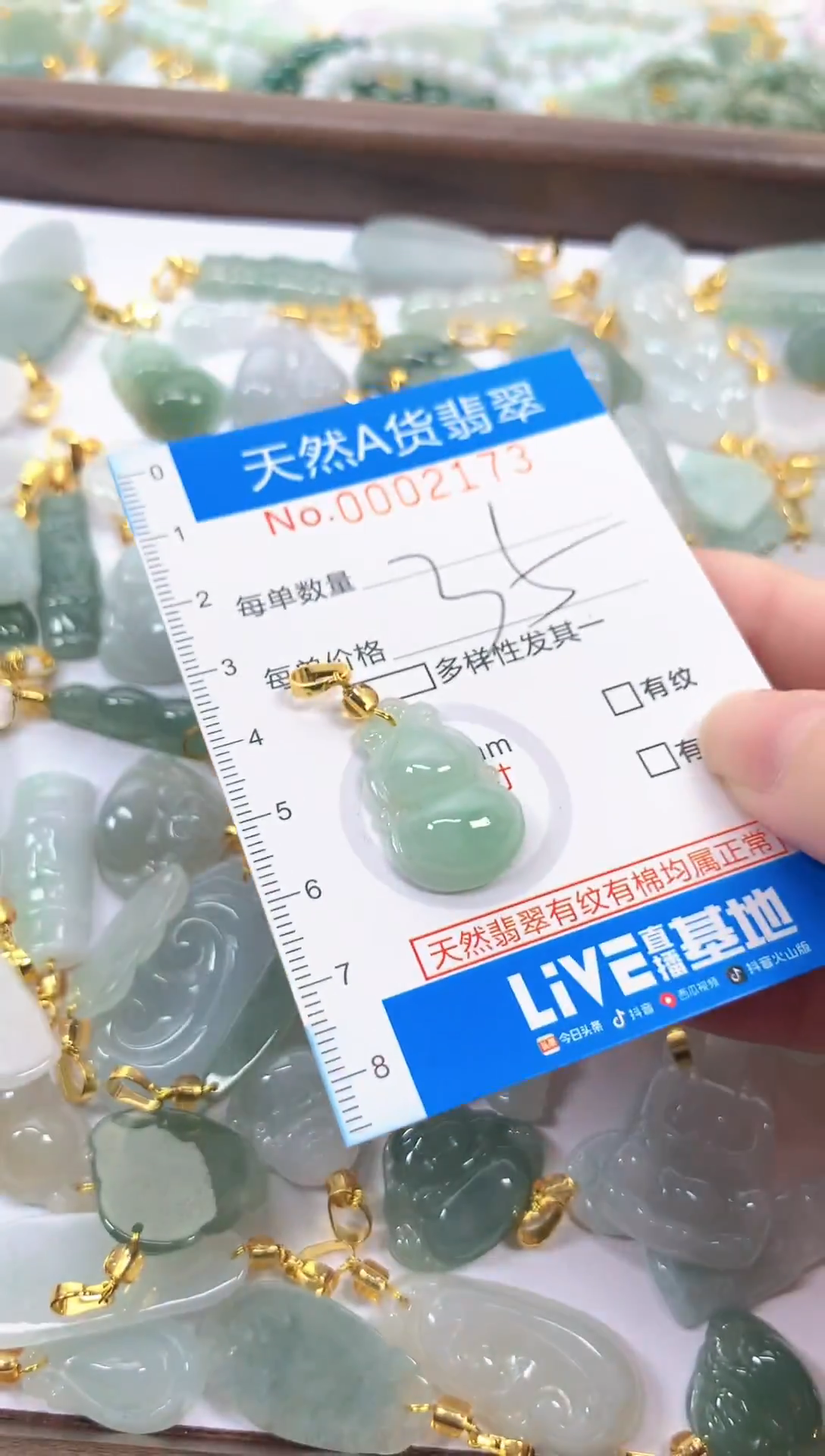 颈饰未镶嵌翡翠净货挂件-2173