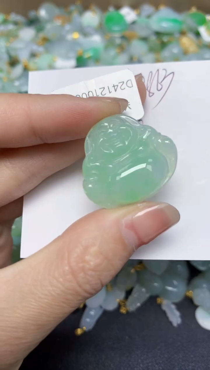 【闪购商品】翡翠颈饰18K金镶嵌 天然翡翠A货