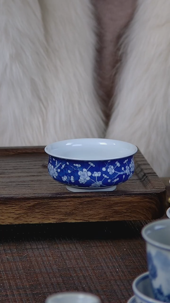 【闪购商品】折葵非器手工手绘冰梅矮炉式杯