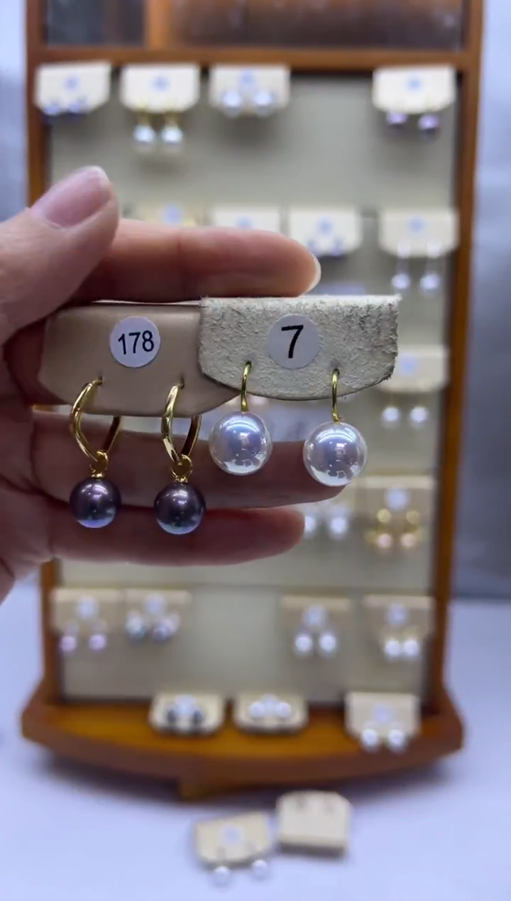 未镶嵌耳饰淡水珍珠7+178