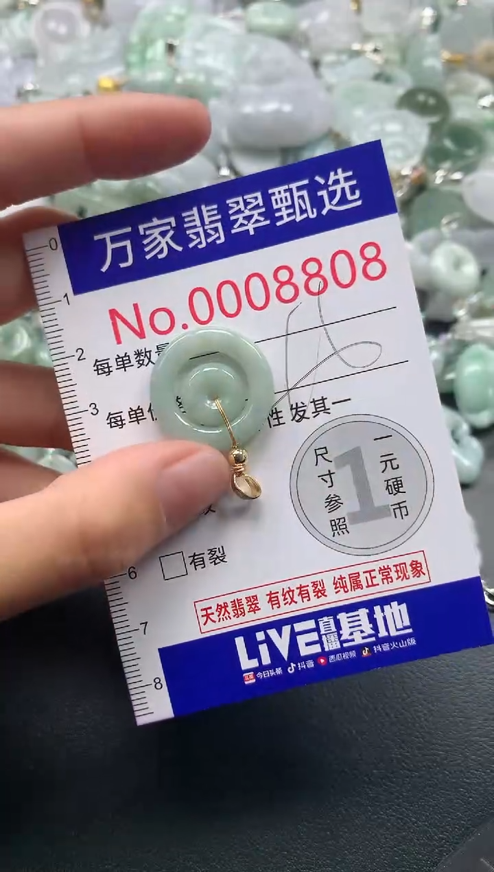 吊坠(不含链)未镶嵌翡翠8808