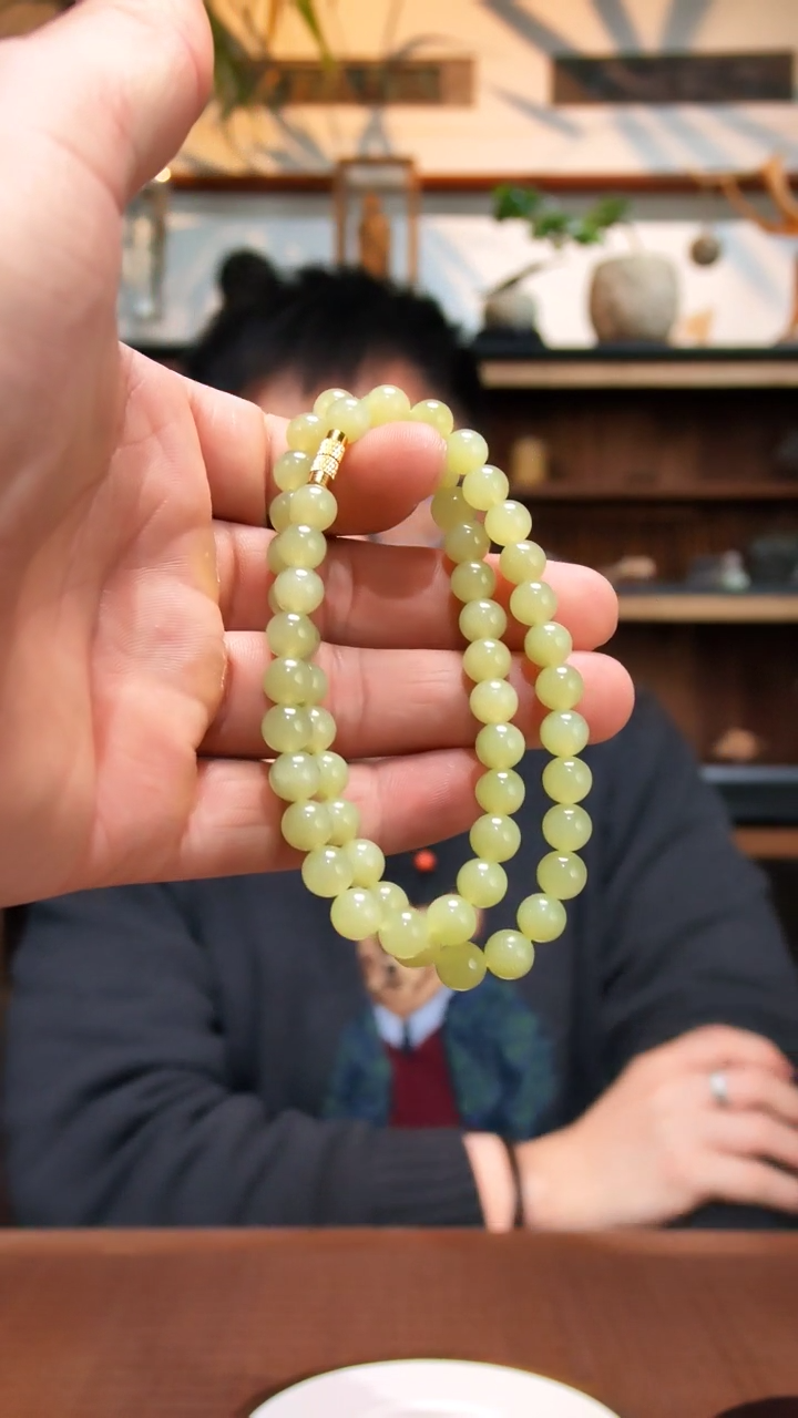 颈饰未镶嵌和田玉和田玉圆珠项链ZD8*