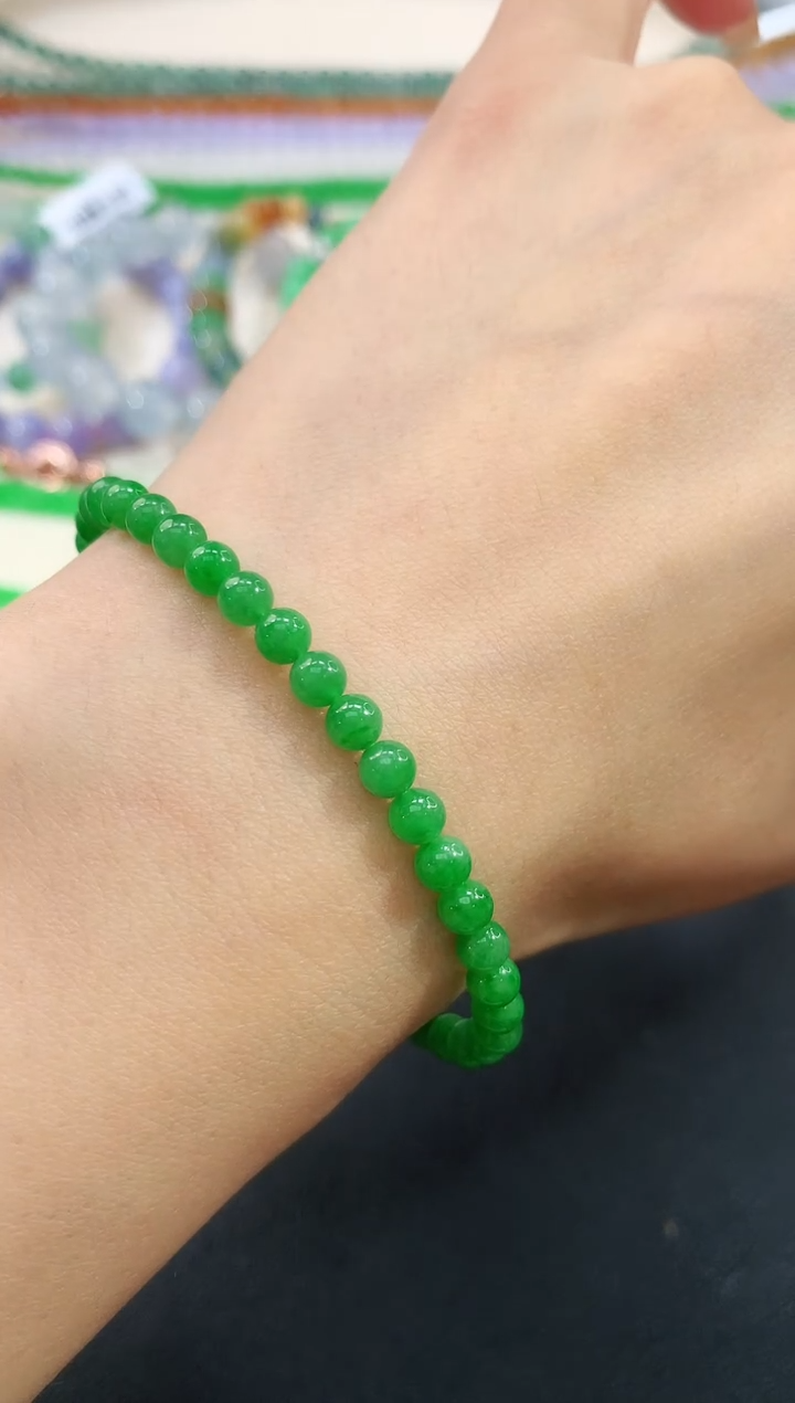 未镶嵌手串翡翠43|4980+0多样性发其一