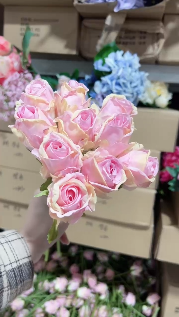 10枝粉色焦边泡泡