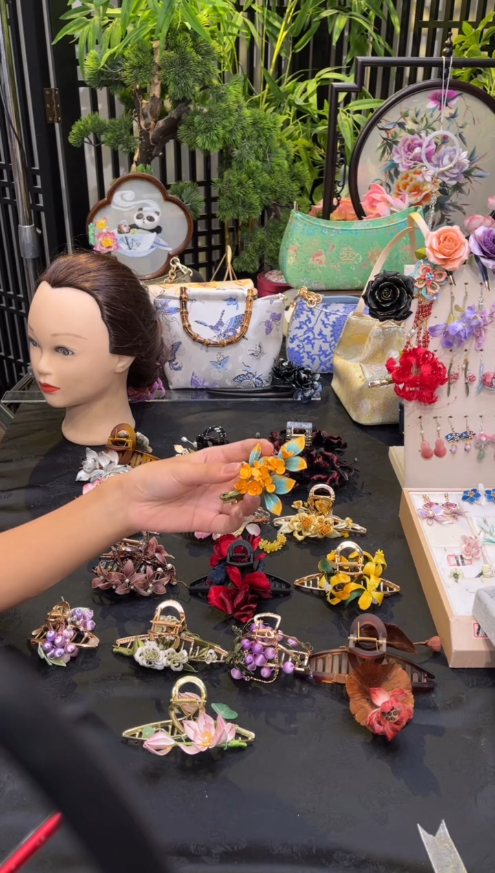 织绣ᕼ****ｏ非遗绒花手工饰品