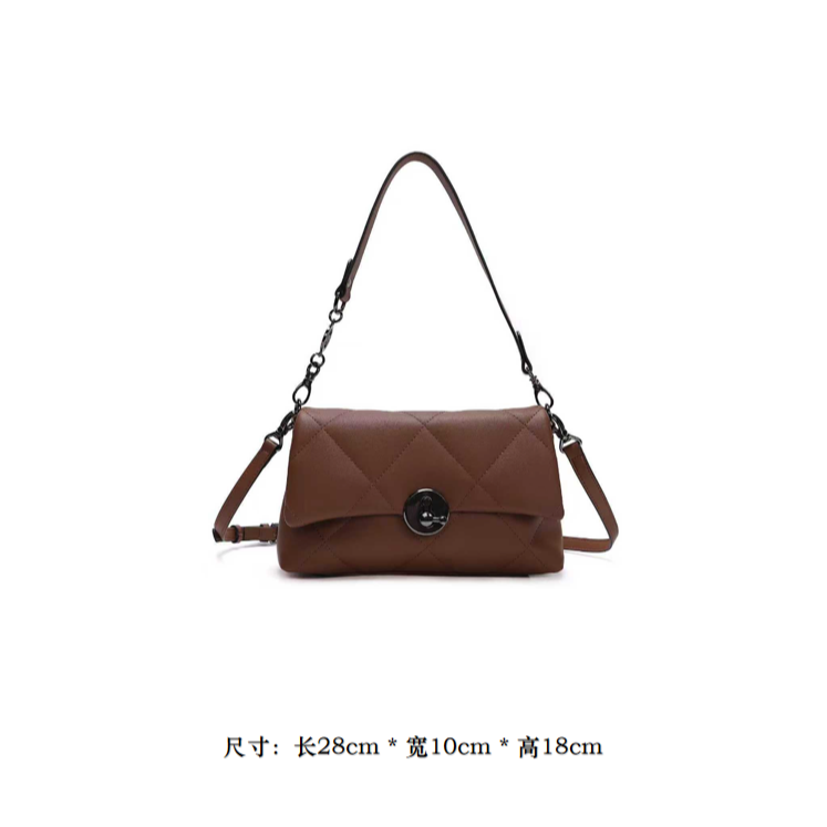 【点心专属】秋冬新款乌木色绣线包单肩包斜挎包0039