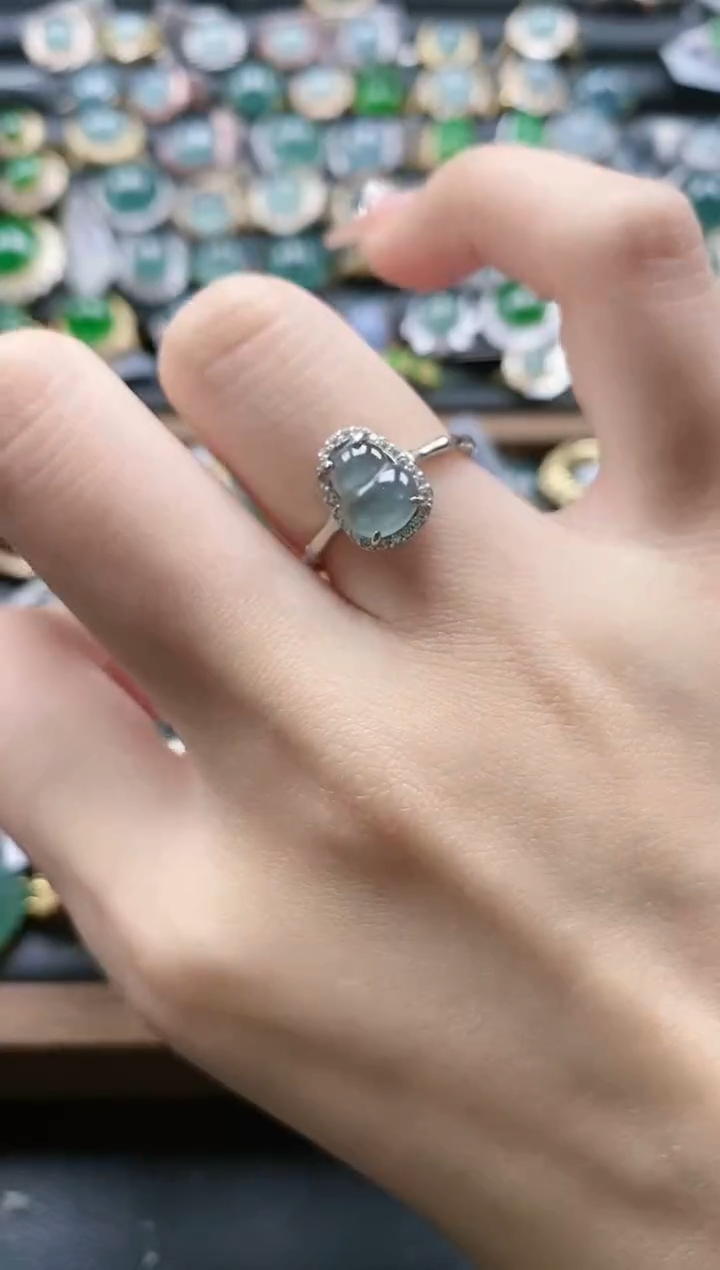 【闪购商品】翡翠戒指银S925镶嵌51151