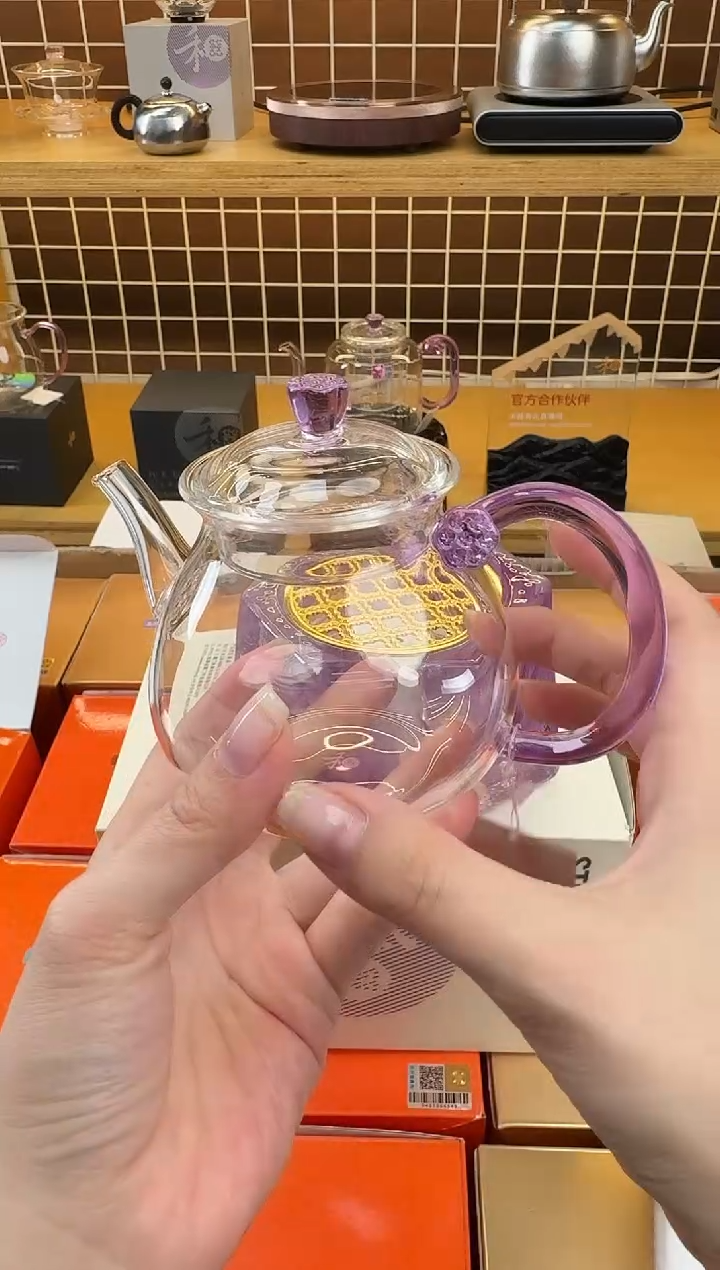 @@禾器晶彩清莲壶浅紫