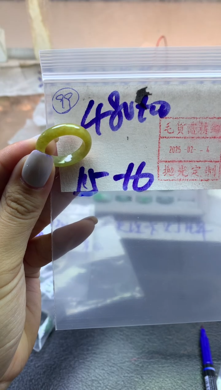 【闪购商品】定制翡翠未镶嵌戒圈1516-490元毛货需精抛光发