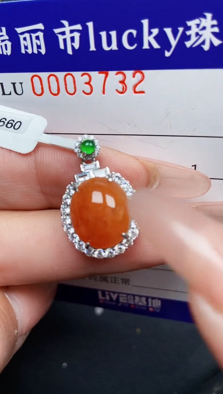 【闪购商品】翡翠颈饰银S925镶嵌3732