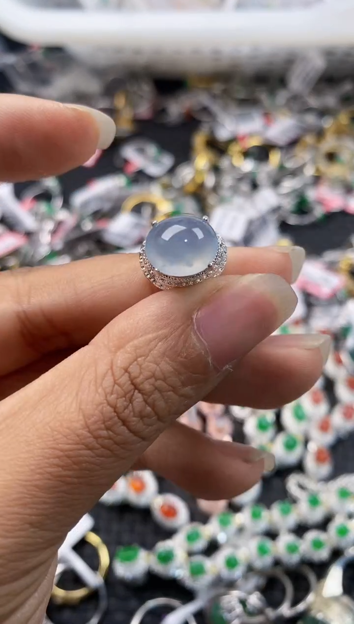 未镶嵌戒指翡翠666---1