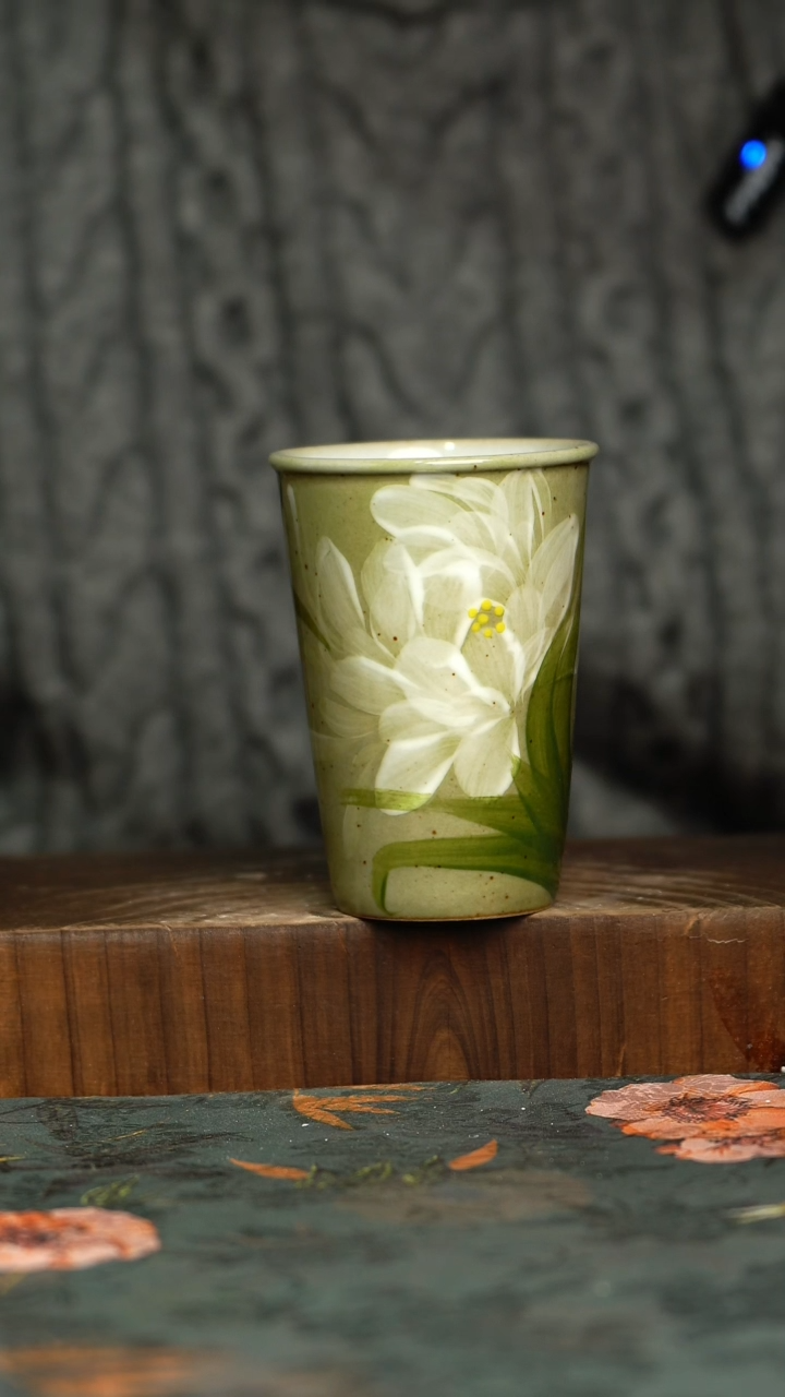 杯釉下彩手工手绘同款陶器