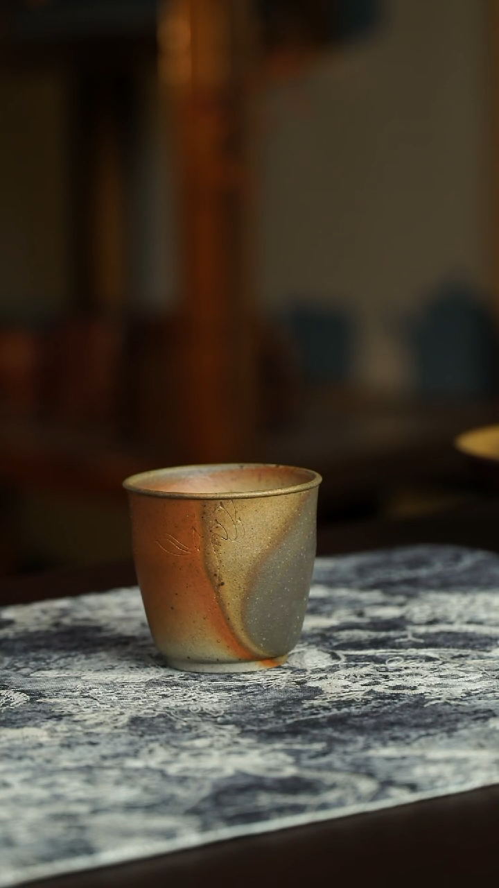 茶杯紫砂19李建军老师本绿柴烧主人杯