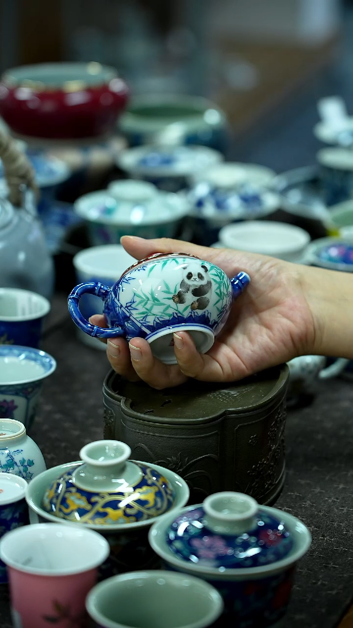 开仓千款景德镇手绘茶具放漏