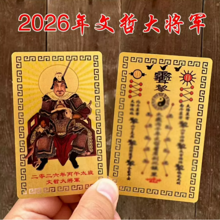 【惠家新品】2026年马年金色卡文哲大将军金卡彩色创意太岁卡