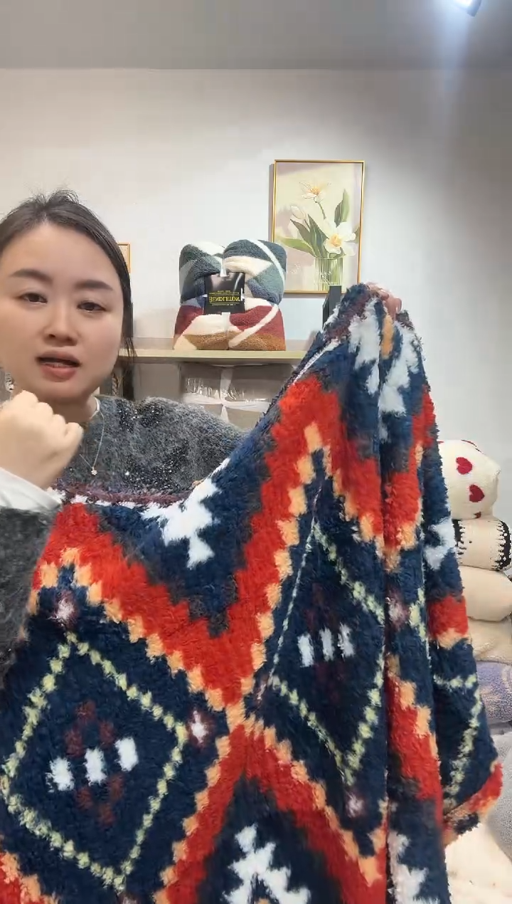 聚酯纤维聚酯纤维150*200藏青单层双面舒棉绒