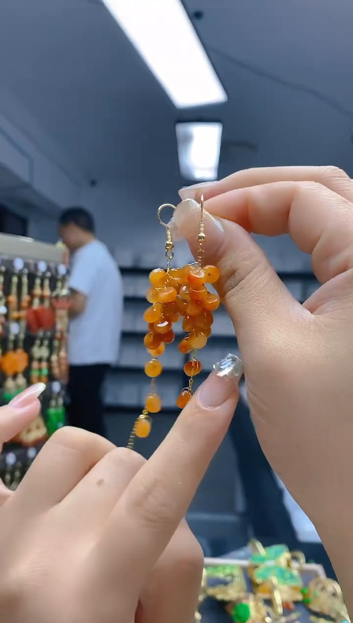 【闪购商品】翡翠耳饰合金161翡翠耳钩