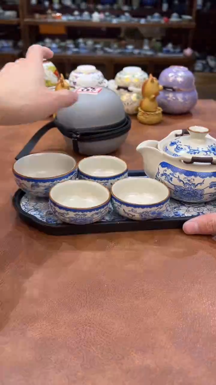 真的很便宜会开片的旅行茶具