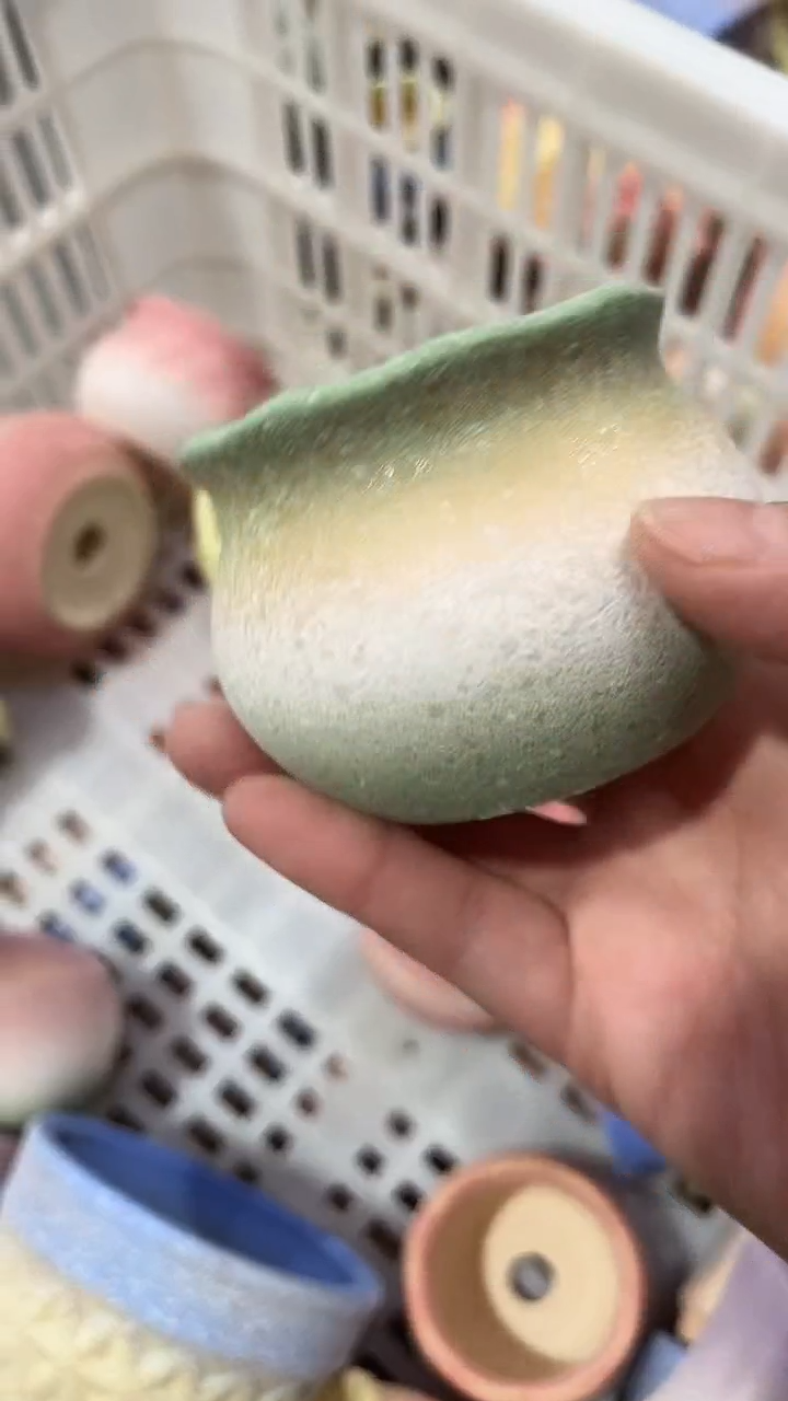 麦饭石粗陶多肉花盆5.5*5