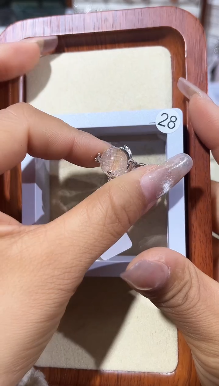 【闪购商品】发晶戒指银S925镶嵌定制