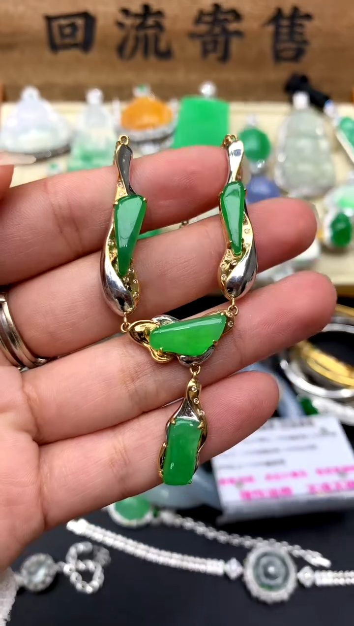 【闪购商品】翡翠颈饰18K金镶嵌364-中国好珍宝