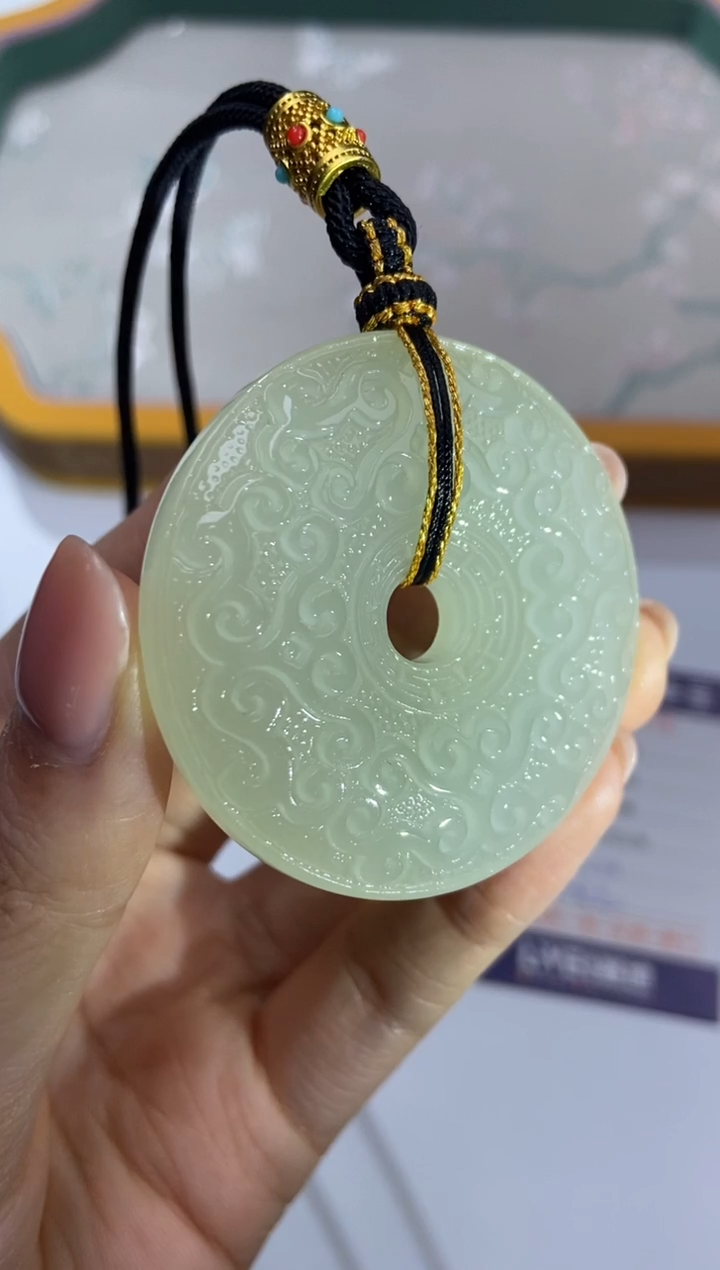 颈饰未镶嵌和田玉 371719/和田玉平安扣  多样性一件发