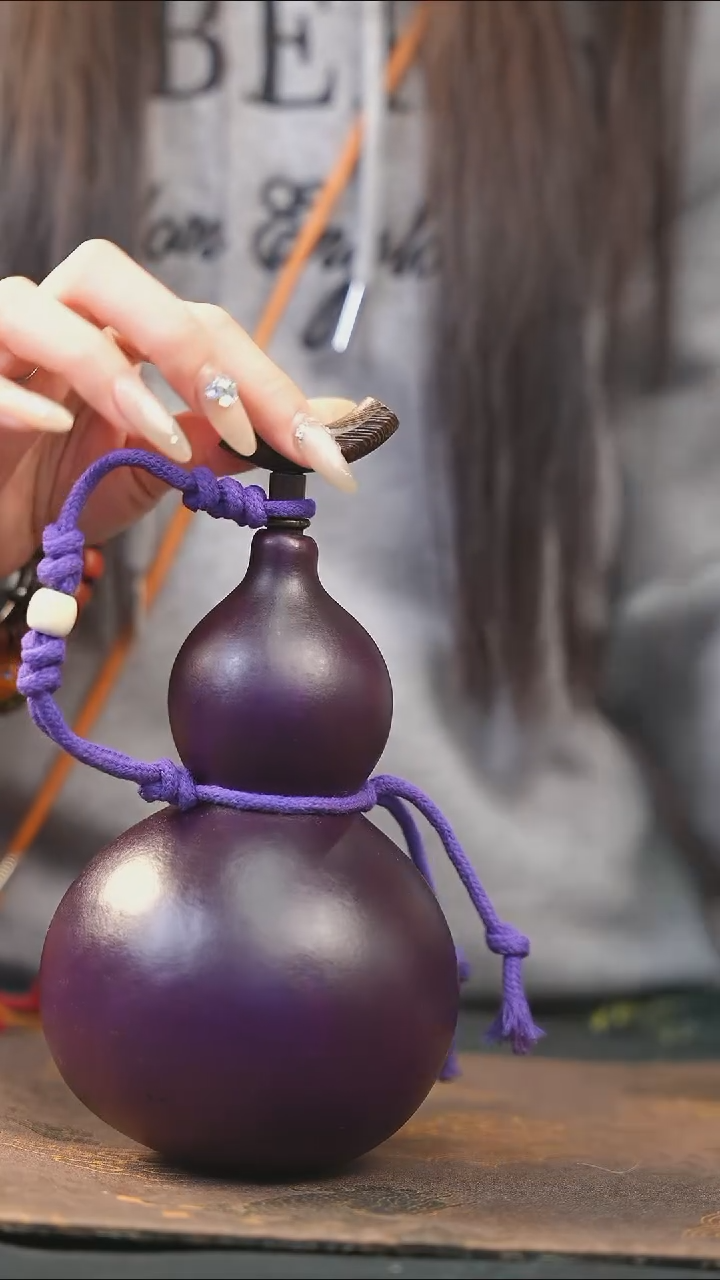 【闪购商品】XJ301大漆酒葫芦不包手串及旋转底座