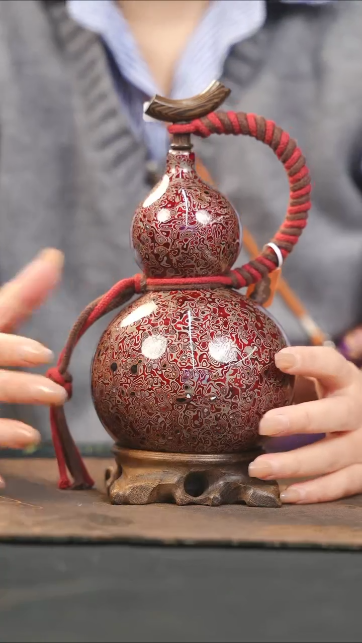 【闪购商品】WX160漆艺酒葫芦不包手串及旋转底座