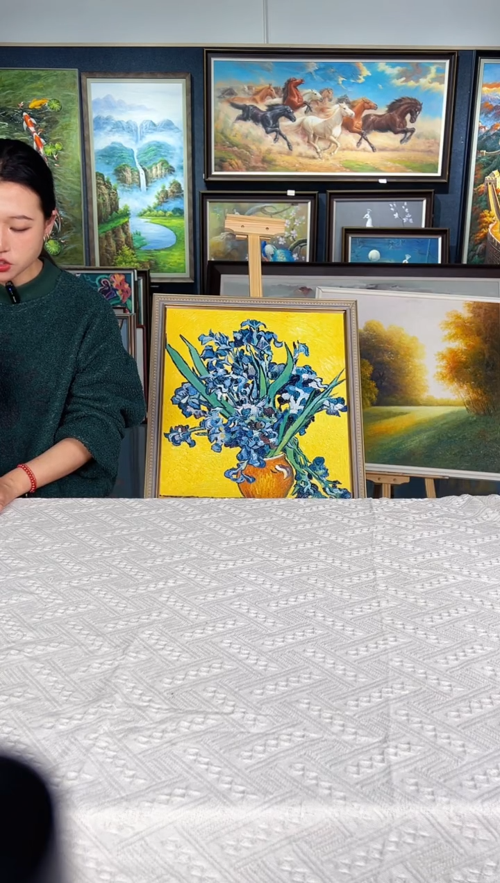 【闪购商品】油画34号 50*60 鸢尾花-手绘油画