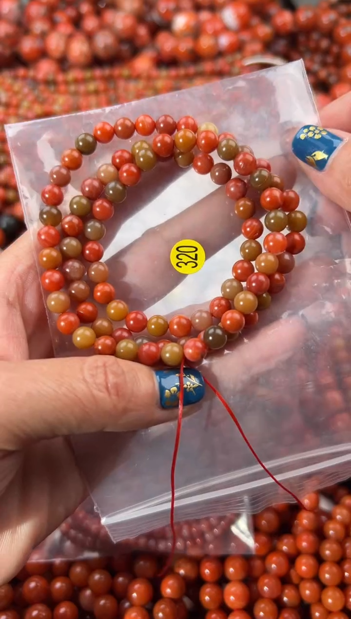 未镶嵌手串南红玛瑙6+