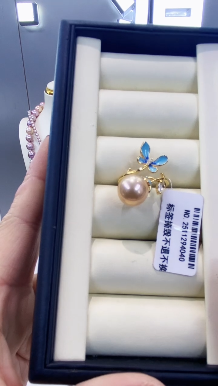 银S925镶嵌戒指淡水珍珠Y淡水戒指10-11