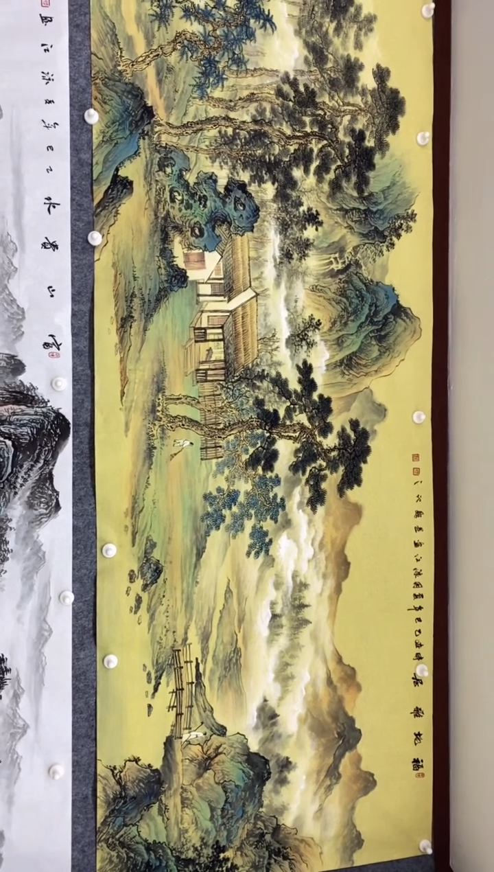 国画安****夫沈泳江 手绘 小六尺180*70cm