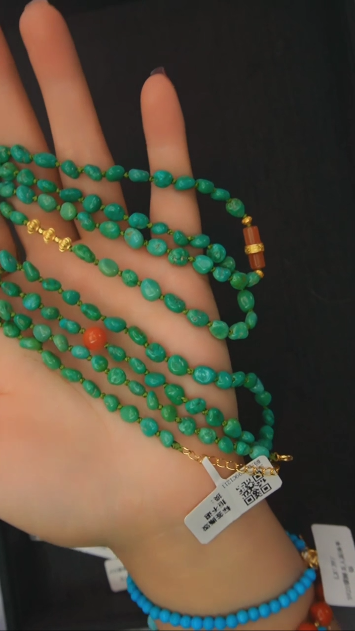 【闪购商品】绿松石项链银S925镶嵌发货一件