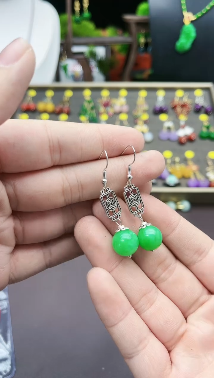 【闪购商品】玛瑙/玉髓耳钉银S925镶嵌427000