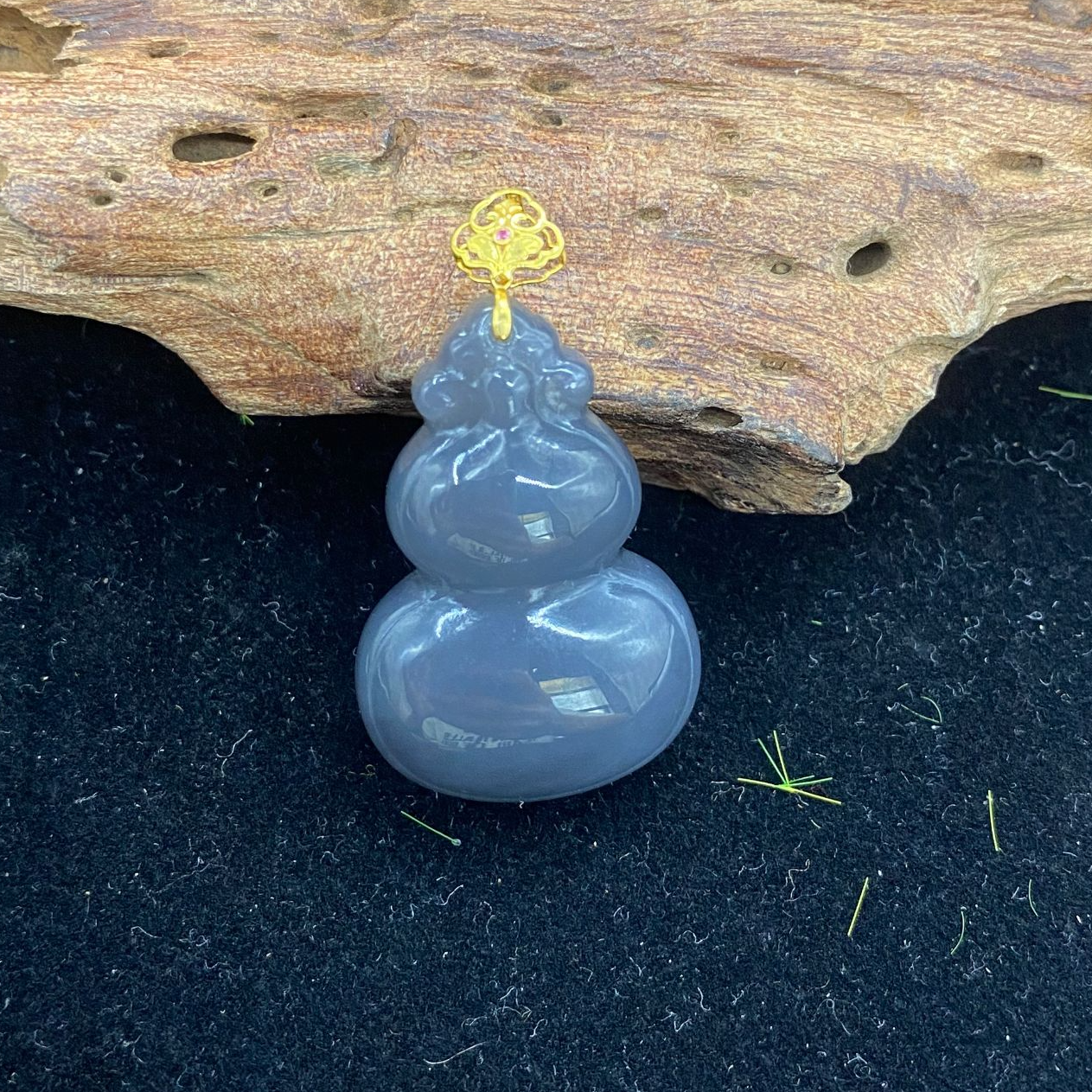 烟紫葫芦和田玉吊坠【小北质检】ZJH75Z20多样性发一32*21*9.5