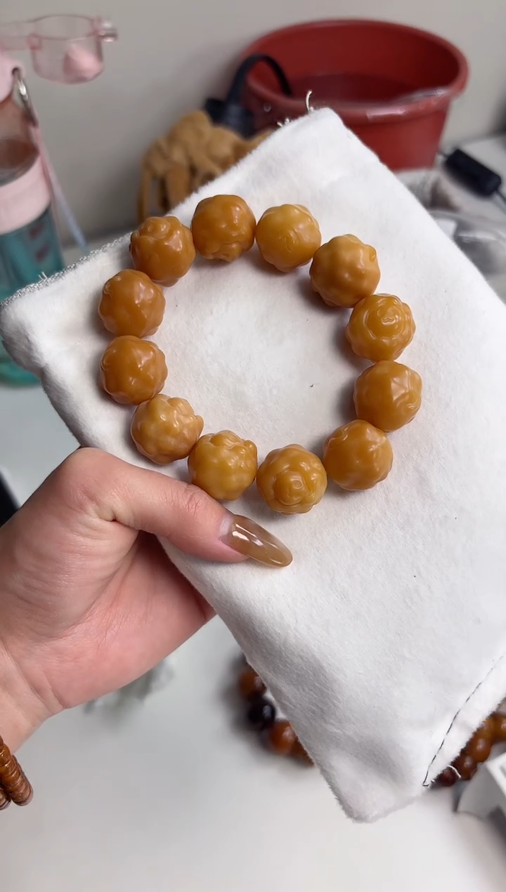 手串菩提根/象牙果沐f39干磨羊咩咩21mm手串