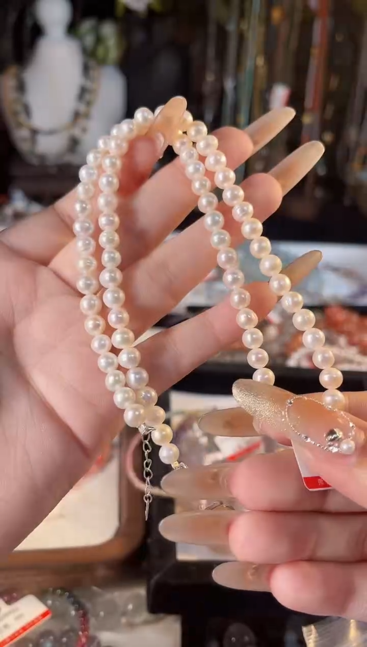 【闪购商品】淡水珍珠项链银S925镶嵌多样性发货其一