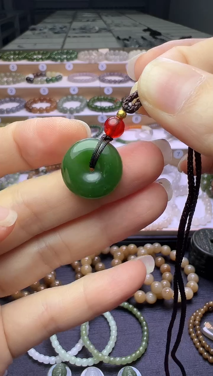 和田玉未镶嵌颈饰53号链接卡17.5*7.9mm（先拍先得）