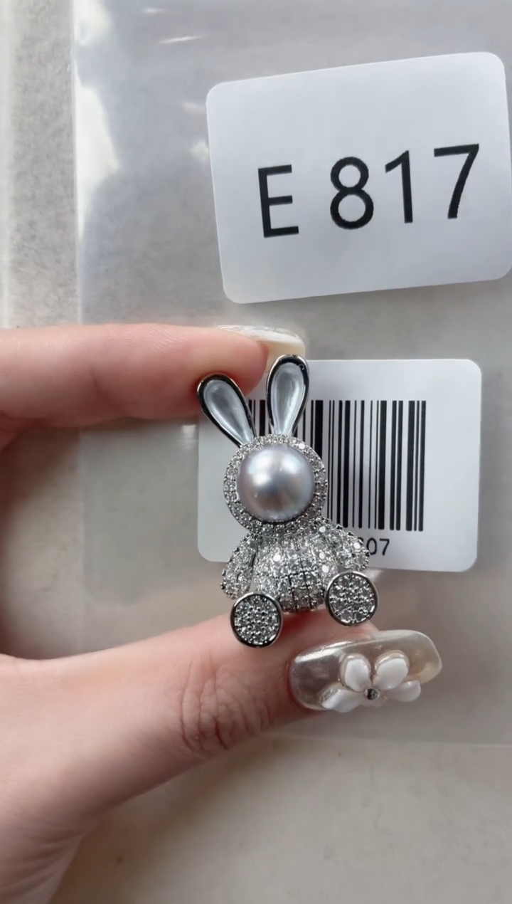 未镶嵌胸针海水珍珠E817