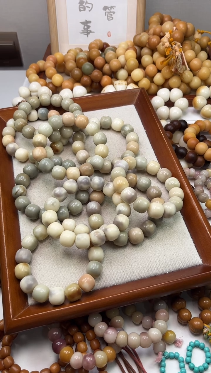 手串菩提根/象牙果c74玉化桶珠15*16mm手串瑕疵不补随机
