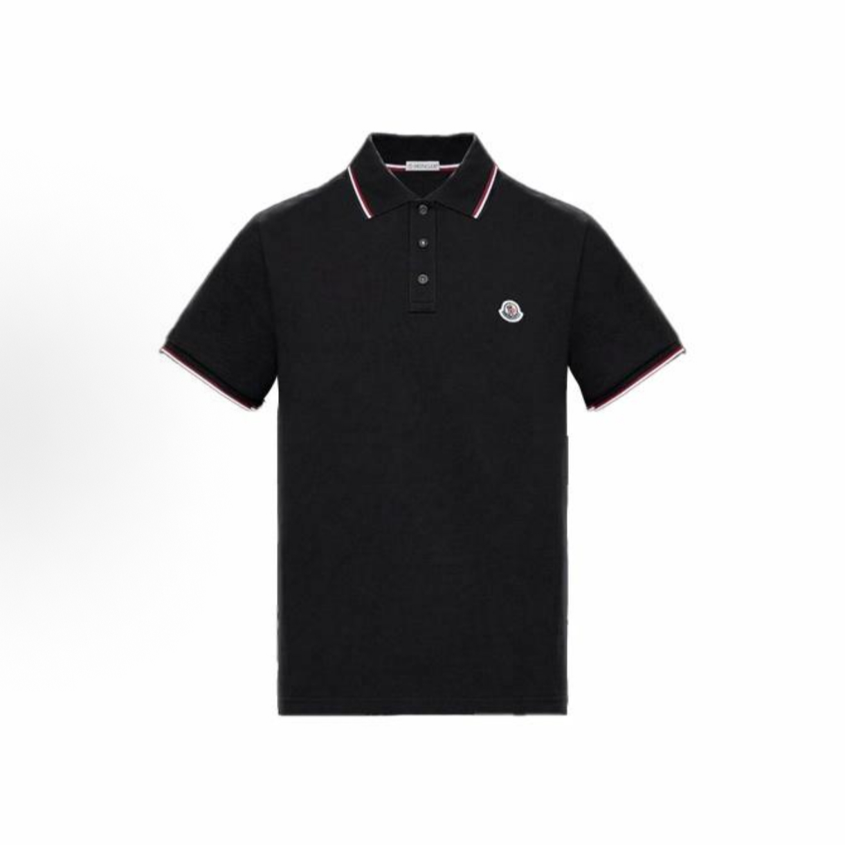 Moncler盟可睐 针织条纹短袖Polo衫 男款 黑色0918A7030084556999