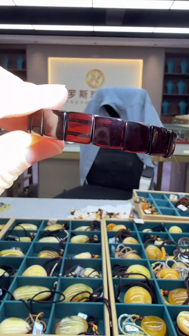 手链琥珀未镶嵌67秒拍号 假一罚三 