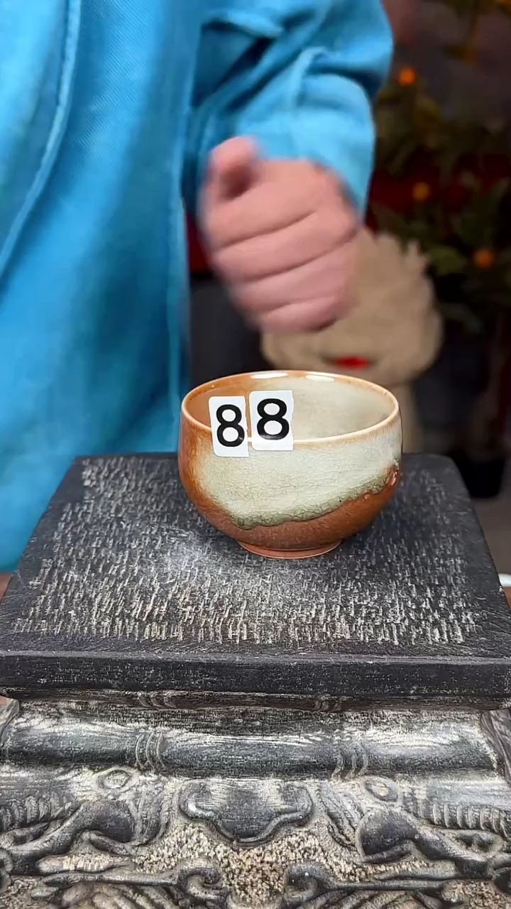 【闪购商品】摆件仿柴烧手工落灰釉杯