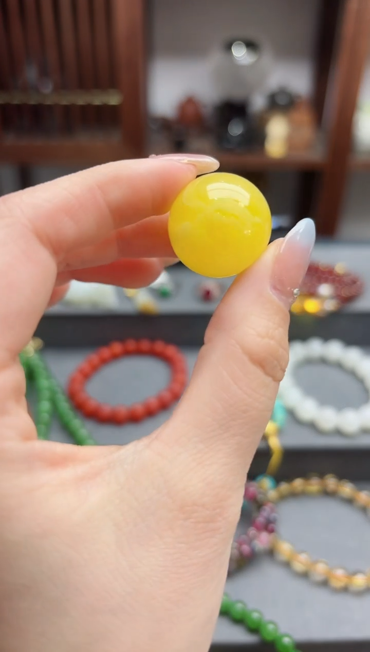 【闪购商品】蜜蜡裸石未镶嵌蜜蜡珠子吊坠 HS