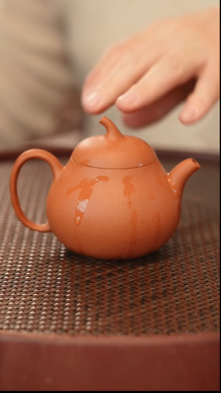 茶壶紫砂全手 红清水 茄瓜 160cc