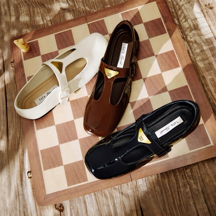 【琥珀流光】TATA他她2025新款超模玛丽珍鞋休闲小皮鞋单鞋7H020AA5