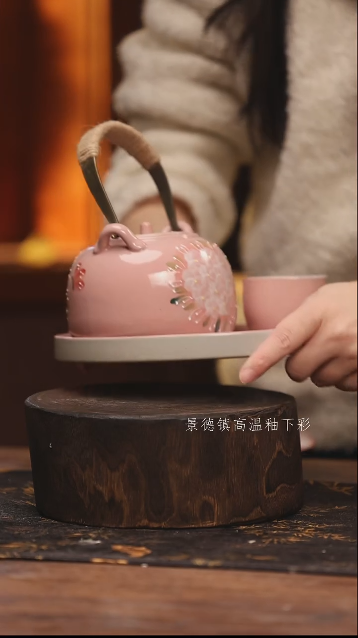 陶瓷景德镇高温釉下手绘陶瓷