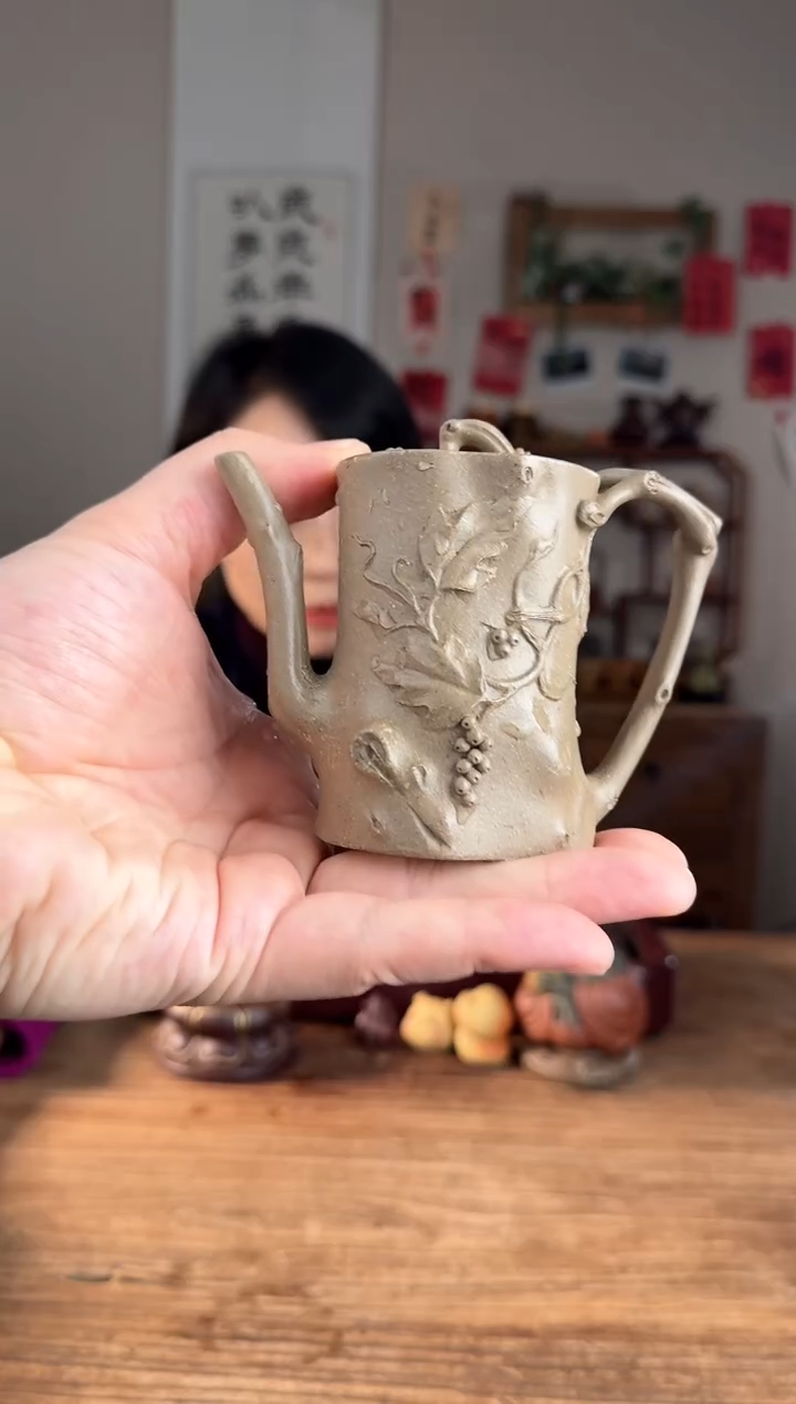 【闪购商品】紫砂茶壶葡萄桩  松花泥